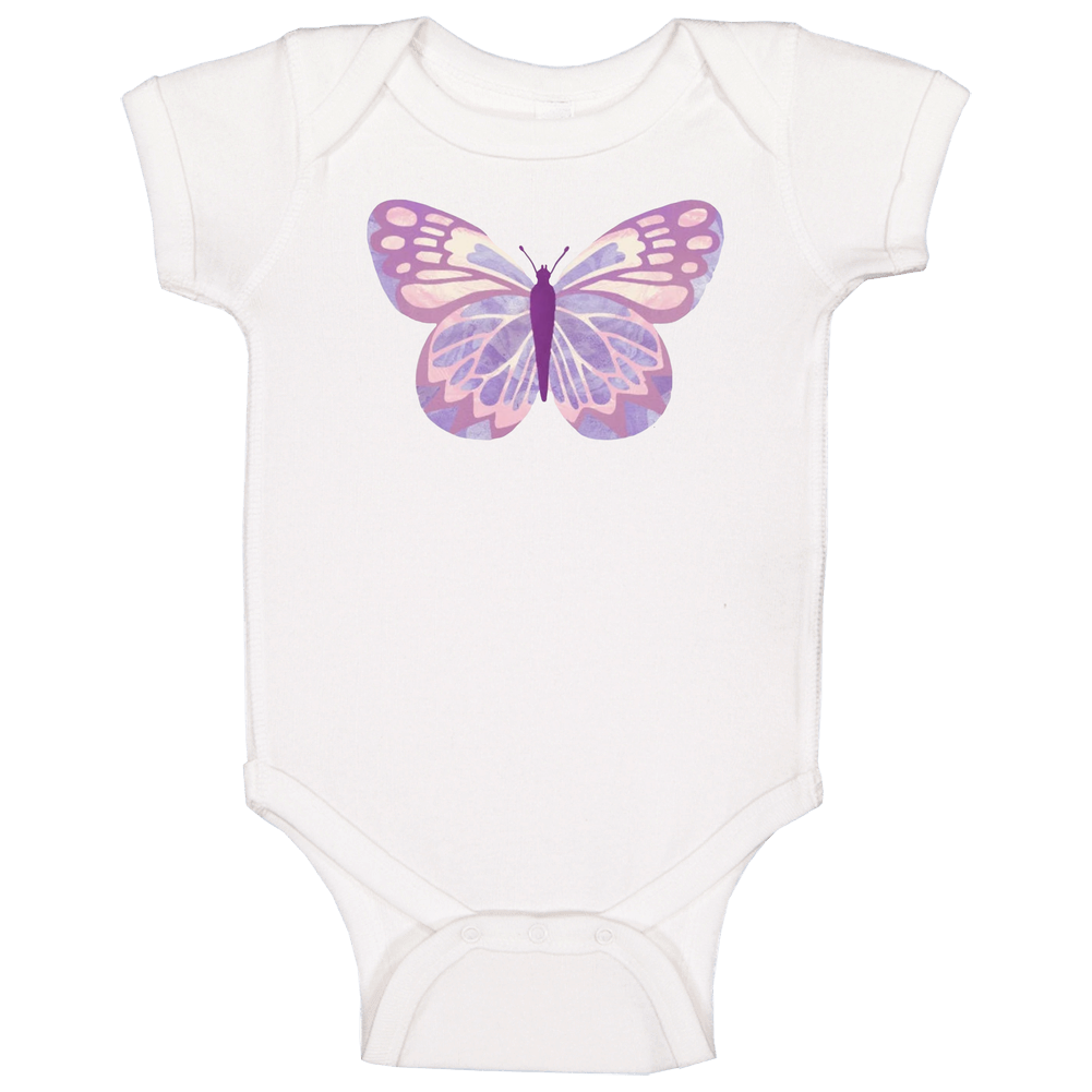 Purple And Pink Butterfly Baby One Piece