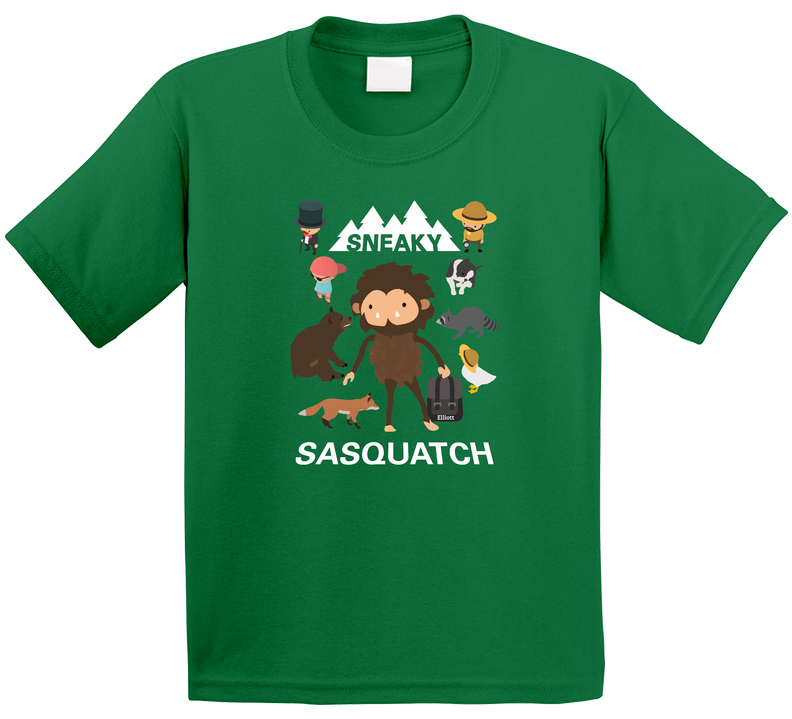 Elliott's 10th Birthday Sneaky Sasquatch Theme T Shirt