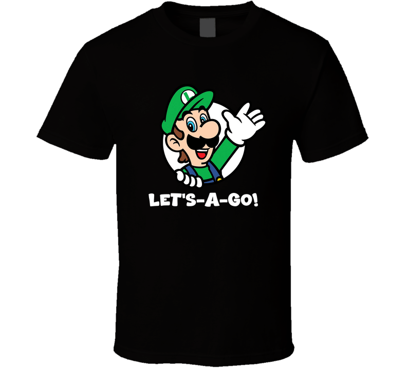Luigi Mario Brothers Fan Let's-a-go! T Shirt