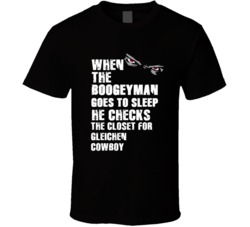 Boogeyman Checks For Gleichen Cowboy Doug Young Nickname Hockey Sports T Shirt 18864547