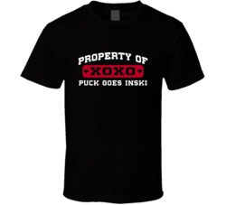 Property Of Puck Goes Inski Steve Buzinski Hockey Sports Nickname T Shirt 18865002