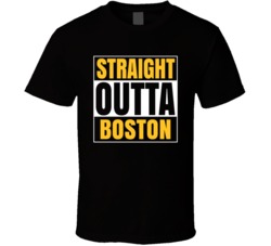 Straight Outta Compton Boston Parody Hockey Team Colors T Shirt 18958081