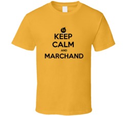 Brad Marchand Boston Hockey Keep Calm and Marchand Tshirt 19498061