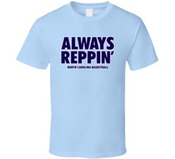 North Carolina College Basketball Always Reppin Light Blue Bench Tshirt 20628522