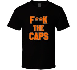 Philadelphia Playoff Hockey Fuck The Caps Fan Black Tshi T Shirt 21088994