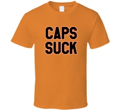 Philadelphia Playoff Hockey Caps Suck Orange Fan Tshirt 21089324