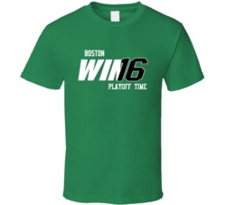 Boston Playoff Basketball Win 16 Fan Tshirt 21392383