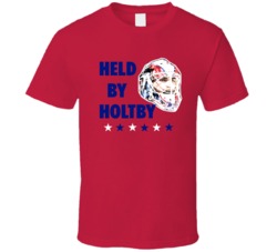 Held By Holtby Washington Hockey Braden Holty Mask Fan Tshirt 21567502