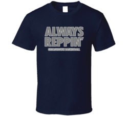Georgetown College Basketball Always Reppin Bench Navy Tshirt 21723848