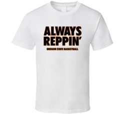 Oregon State College Basketball Always Reppin Bench White Tshirt 21773167