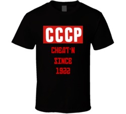 Russia Steroid Cheating Since 1922 Black Fan Humor Tshirt 23181696