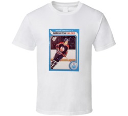 Wayne Gretzky Inspired Edmonton Hockey Rookie Card Fan Tshirt 28083858