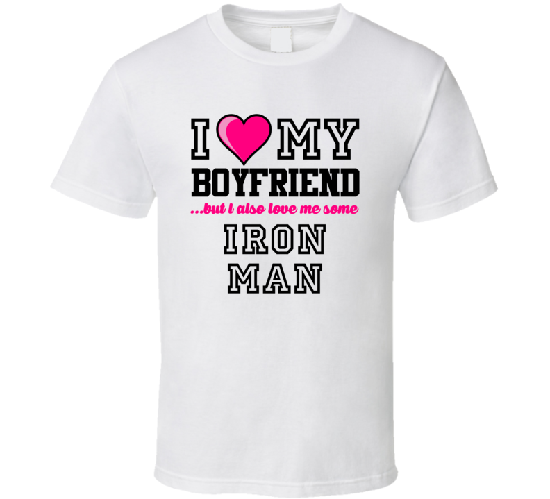 Love My Boyfriend And Iron Man Jeff Green  Funny Heart Basketball Nickname T Shirt