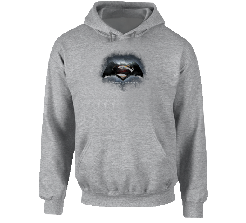 Batman V Superman Dawn of Justice Movie Trailer Logo Poster Hoodie