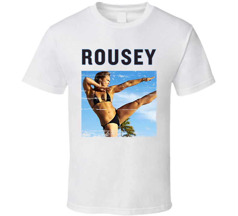 Ronda Rousey UFC MMA Sports Illustrated Swim Model Aged Look T Shirt Ronda Rousey UFC MMA Sports Illustrated Swim Model Aged Look T Shirt