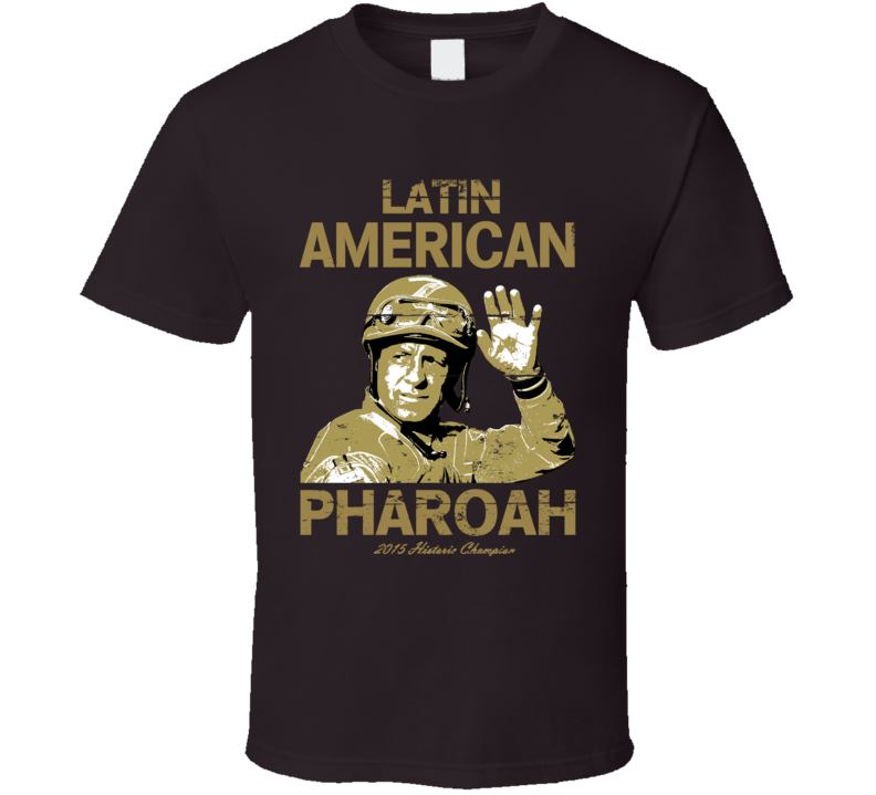 Latin American Pharoah Espinoza Triple Crown Jockey Worn Look T Shirt Latin American Pharoah Espinoza Triple Crown Jockey Worn Look T Shirt