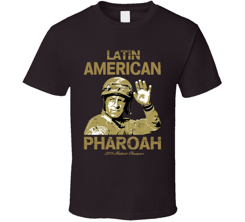 Latin American Pharoah Espinoza Triple Crown Jockey Worn Look T Shirt