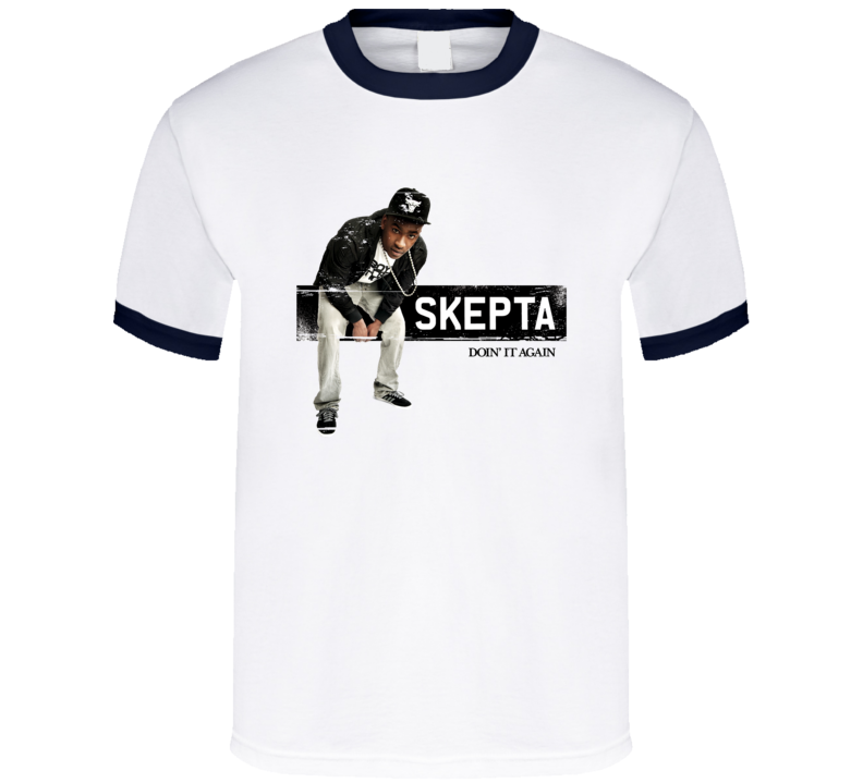 Skepta Doin It Again UK MC Hip Hop Music Album Cover Worn Look TShirt Skepta Doin It Again UK MC Hip Hop Music Album Cover Worn Look TShirt