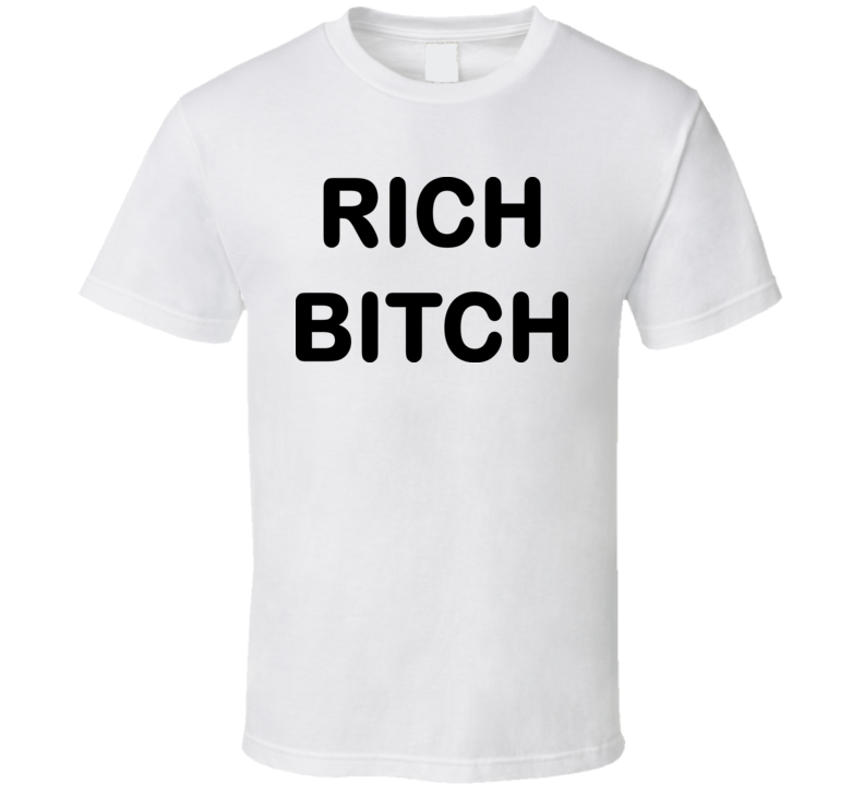 Rich Bitch Funny T Shirt Worn on the Simpsons TV Show Character Bart Rich Bitch Funny T Shirt Worn on the Simpsons TV Show Character Bart