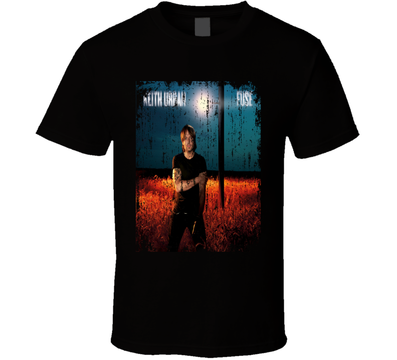 Keith Urban Fuse 2013 Country Album Worn Look Cover T Shirt