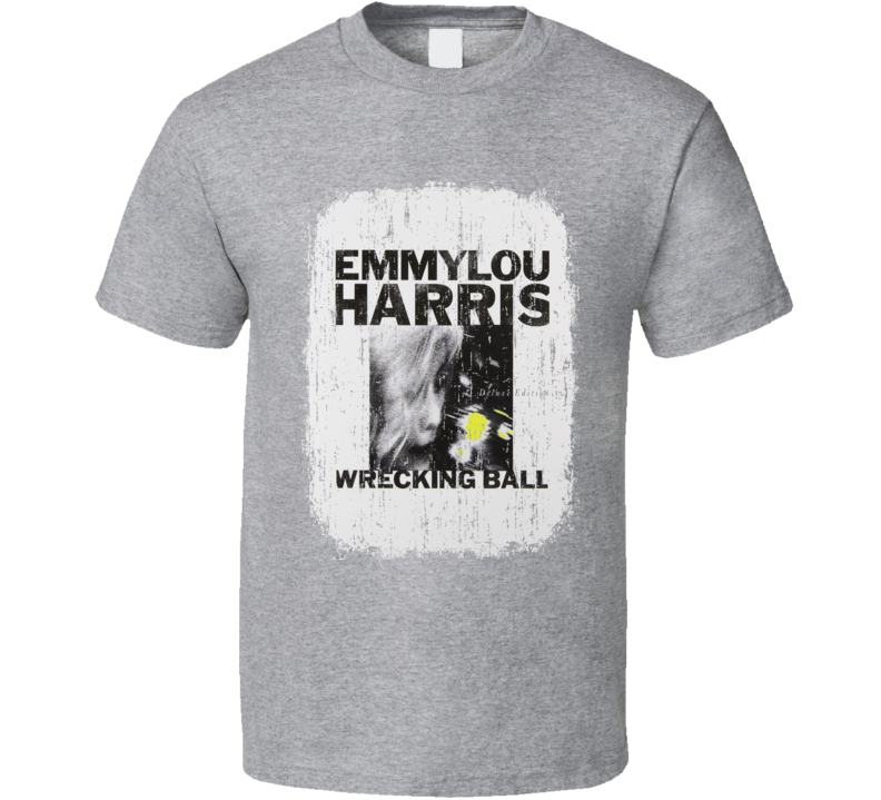 Emmylou Harris Wrecking Ball 1995 Country Album Grunge Cover T Shirt Emmylou Harris Wrecking Ball 1995 Country Album Grunge Cover T Shirt
