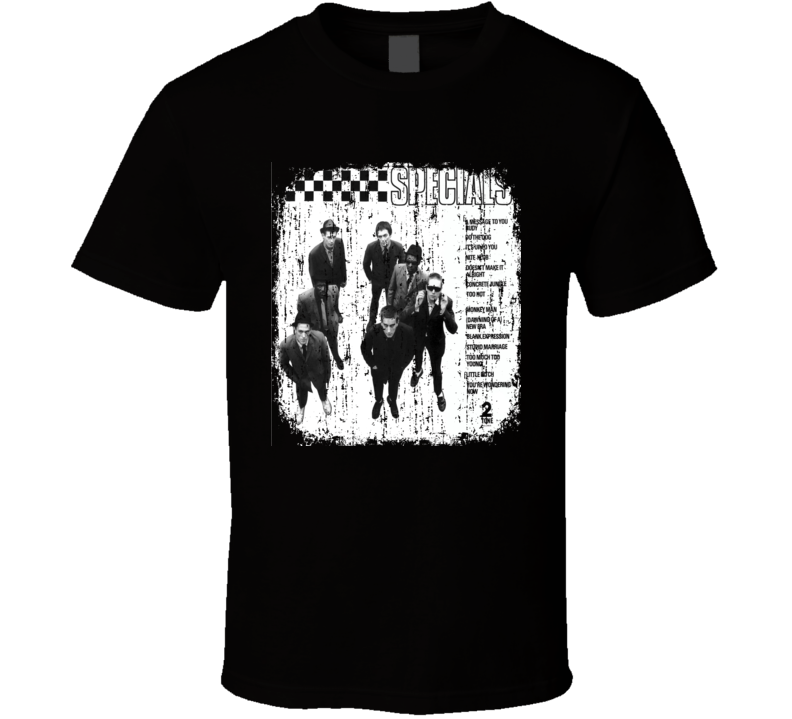 The Specials 1979 Cool Punk Album Worn Look Cover T Shirt The Specials 1979 Cool Punk Album Worn Look Cover T Shirt
