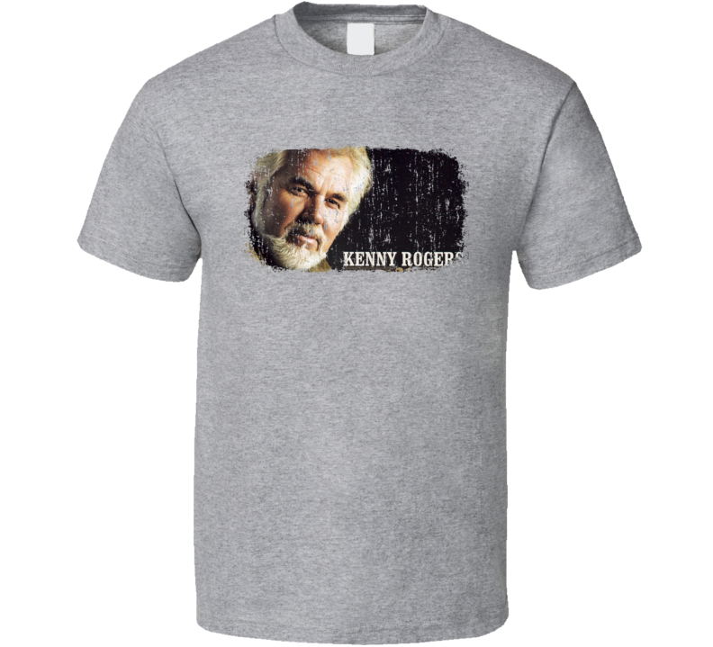 Kenny Rogers Great Country Music Cool Artist Worn Look T Shirt Kenny Rogers Great Country Music Cool Artist Worn Look T Shirt