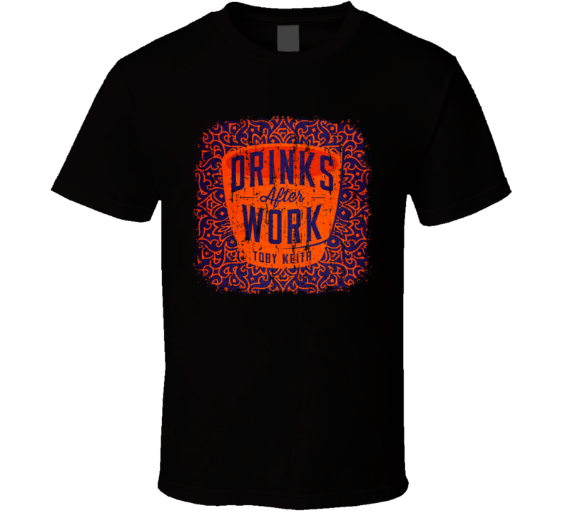 Toby Keith Country Music Drinks After Work Worn Look T Shirt