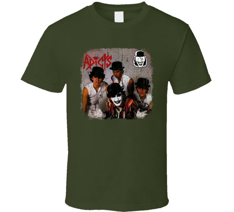 The Adicts Punk Rock Band Cool Worn Look Music T Shirt The Adicts Punk Rock Band Cool Worn Look Music T Shirt