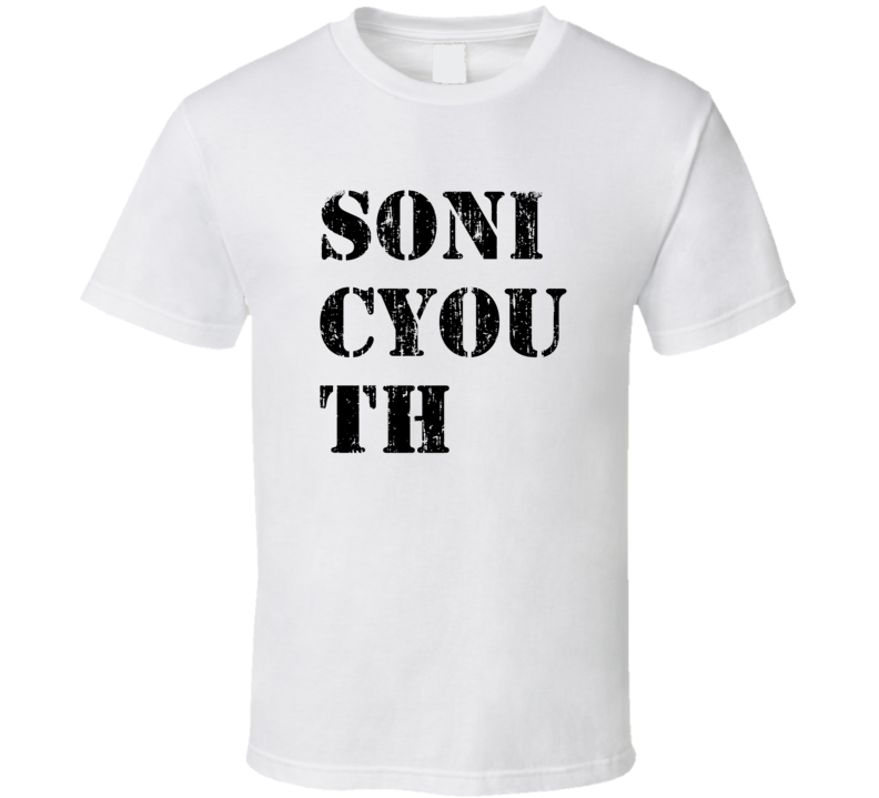 Sonic Youth Punk Rock Band Cool Worn Look Music T Shirt