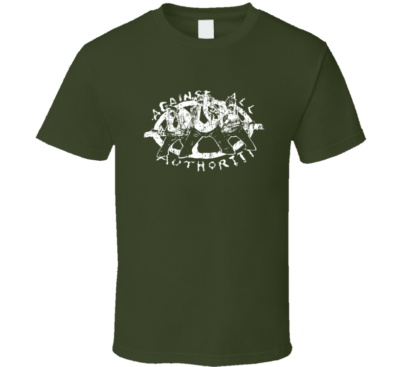 Against All Authority Punk Rock Band Cool Worn Look Music T Shirt Against All Authority Punk Rock Band Cool Worn Look Music T Shirt