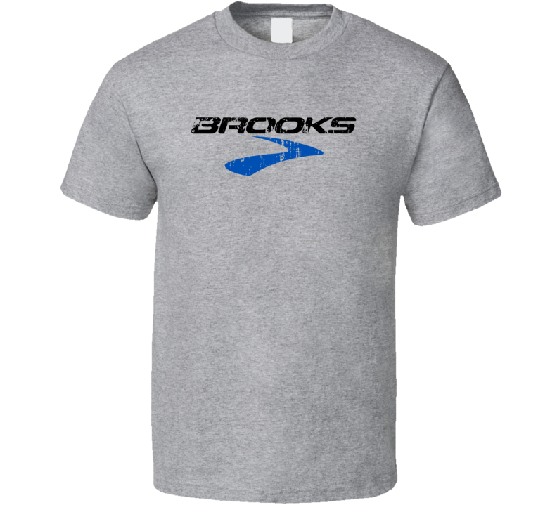 Brooks Track and Field Sport Athletic Worn Look Cool T Shirt