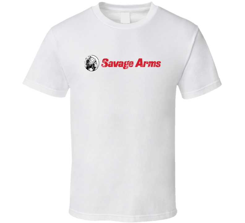 Savage Firearm Hunter Rifle Fathers Day Worn Look Cool Gun T Shirt