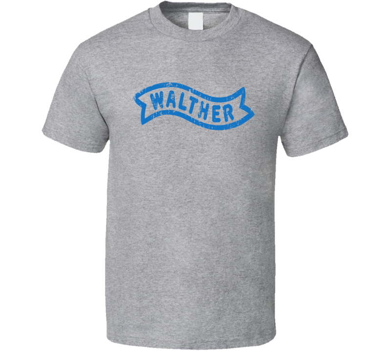 Walther Firearm Hunter Rifle Fathers Day Worn Look Cool Gun T Shirt