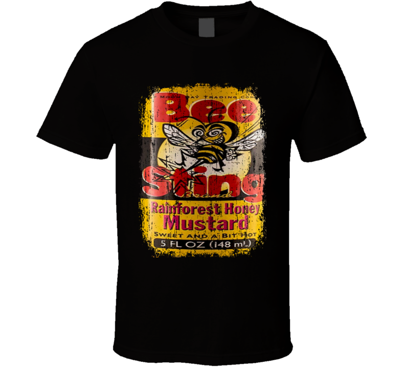 Bee Sting Honey Mustard Costa Rica Hot Sauce Lover Worn Look T Shirt Bee Sting Honey Mustard Costa Rica Hot Sauce Lover Worn Look T Shirt