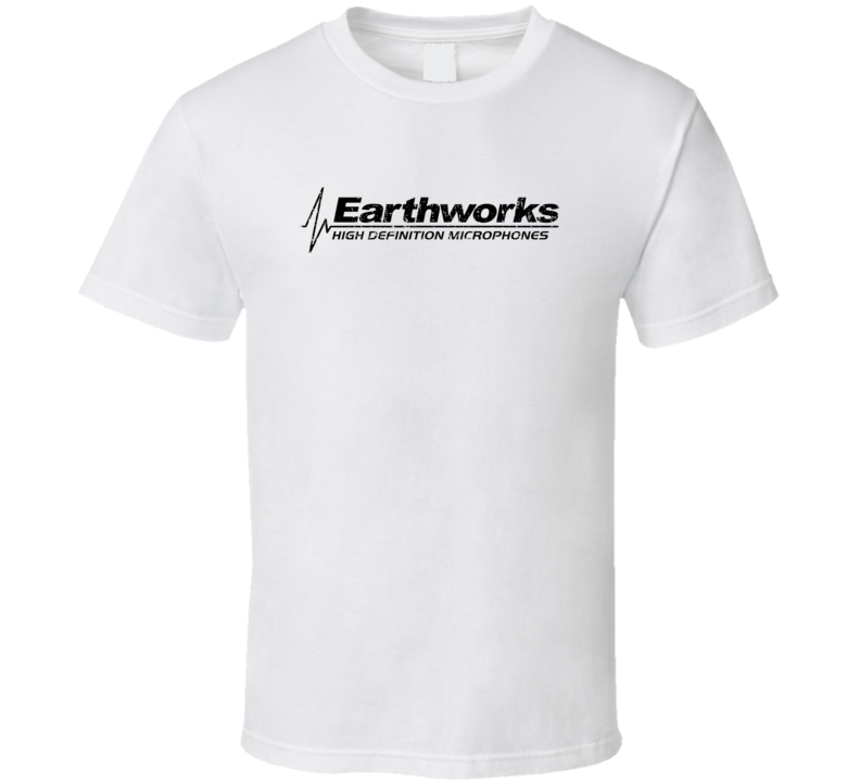 Earthworks Microphone Musician DJ Cool Worn Look T Shirt Earthworks Microphone Musician DJ Cool Worn Look T Shirt