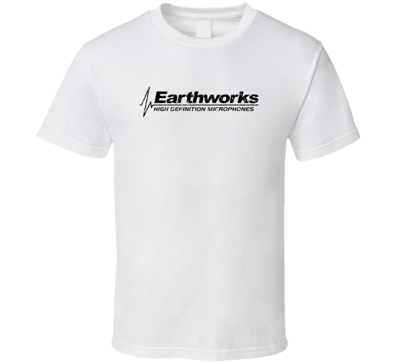 Earthworks Microphone Musician DJ Cool Worn Look T Shirt