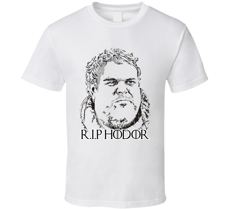 R.I.P. Hodor Game of Thrones Character Memorial Worn Look T Shirt