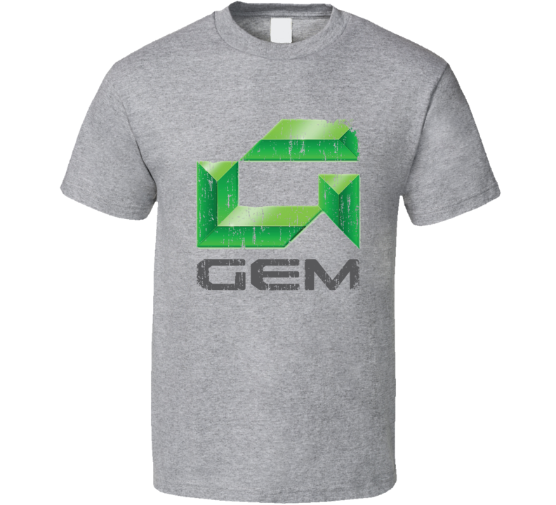 GEM Car Electric Cool Sustainable Green Worn Look T Shirt GEM Car Electric Cool Sustainable Green Worn Look T Shirt