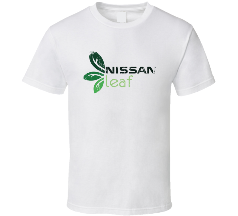 Nissan Leaf Electric Car Cool Sustainable Green Worn Look T Shirt Nissan Leaf Electric Car Cool Sustainable Green Worn Look T Shirt