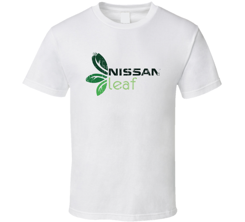 Nissan Leaf Electric Car Cool Sustainable Green Worn Look T Shirt