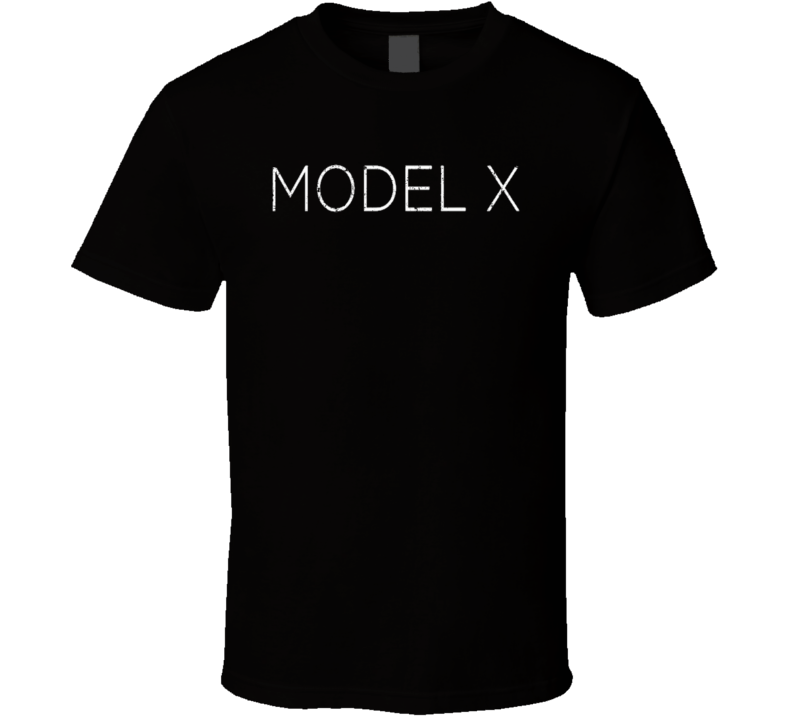 Tesla Model X 90 kW-h Electric Car Sustainable Green Worn Look T Shirt