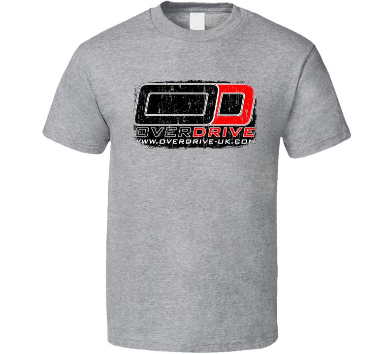 Overdrive Auto Fluids Gas Motor Oil Fuels Cool Worn Look T Shirt