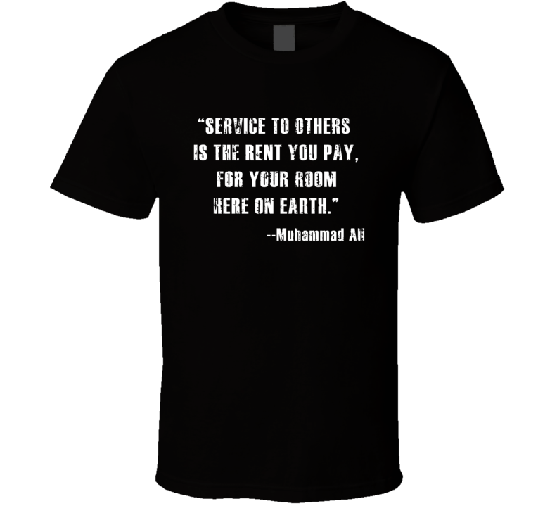 RIP Muhamamd Ali Rent You Pay for Your Room on Earth Worn Look T Shirt