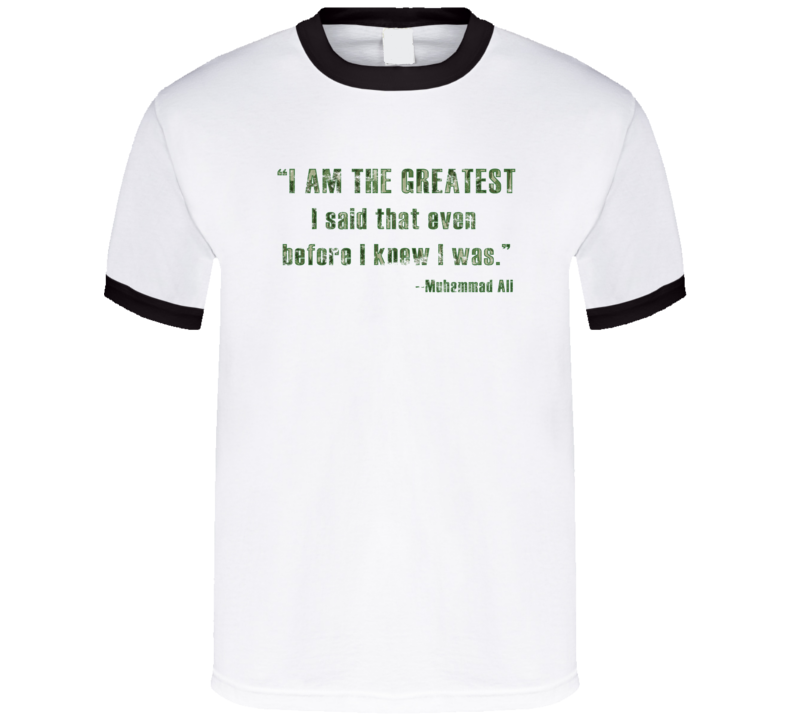 RIP Muhammad Ali Tribute I Am The Greatest Boxing Worn Look Ringer T Shirt RIP Muhammad Ali Tribute I Am The Greatest Boxing Worn Look Ringer T Shirt