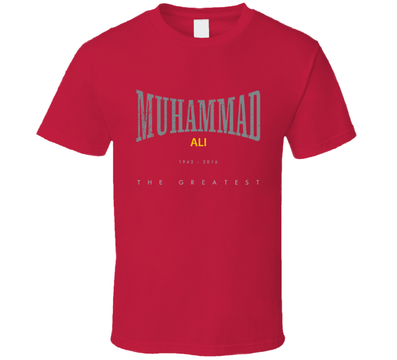 Muhammad Ali The Greatest Boxing Champion Tribute Worn Look T Shirt