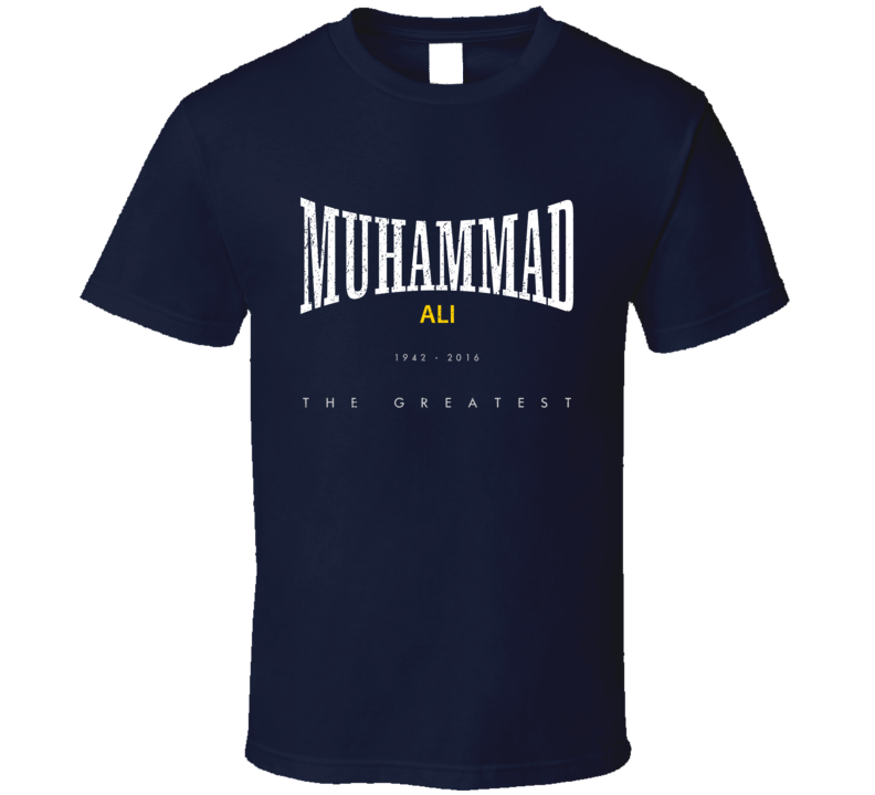 Muhammad Ali The Greatest Everlasting Boxer Tribute Worn Look T Shirt