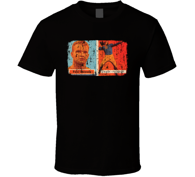 1957 Paul Hornung Vintage Football Trading Card Worn Look T Shirt 1957 Paul Hornung Vintage Football Trading Card Worn Look T Shirt