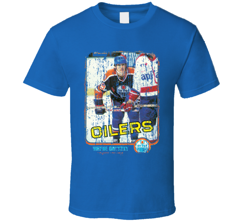 1981 Wayne Gretzky Vintage Hockey Trading Card Worn Look Cool T Shirt 1981 Wayne Gretzky Vintage Hockey Trading Card Worn Look Cool T Shirt