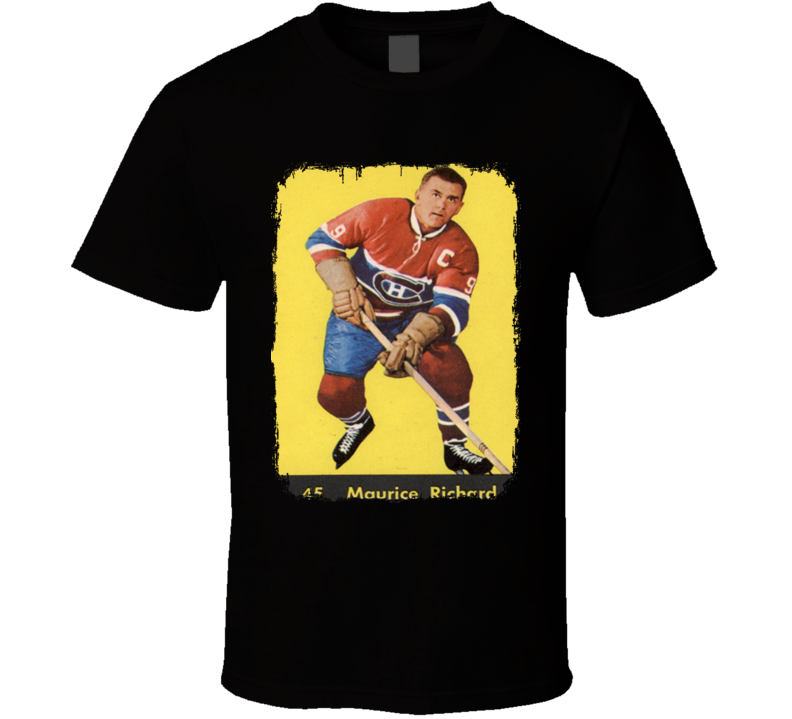 1960 Parkhurst Richard Vintage Hockey Trading Card Worn Look T Shirt 1960 Parkhurst Richard Vintage Hockey Trading Card Worn Look T Shirt